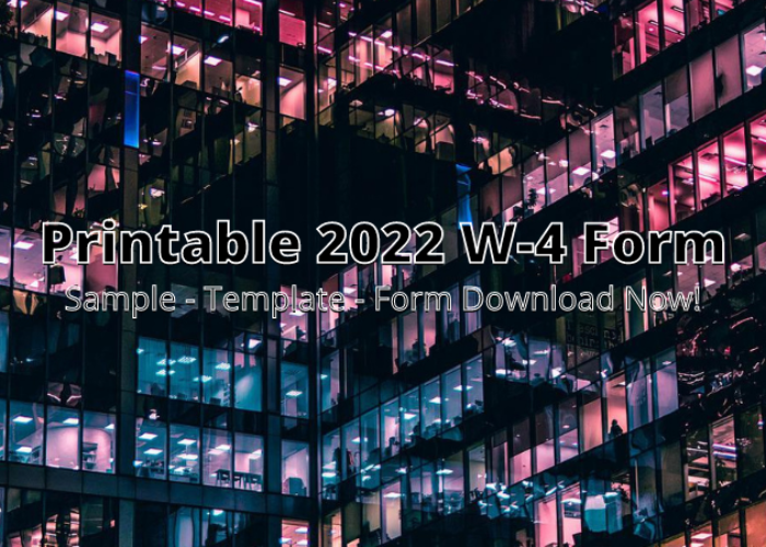 Printable 2022 W 4 Form img